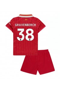 Fotbalové Dres Liverpool Ryan Gravenberch #38 Dětské Domácí Oblečení 2024-25 Krátký Rukáv (+ trenýrky)